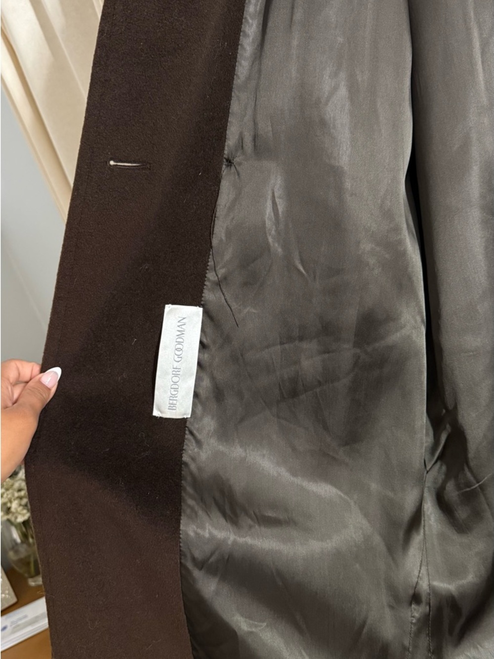 MaxMara Brown Button-Front Wool Coat - Picture 3 of 7